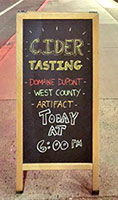 Cider tasting at the Seymour